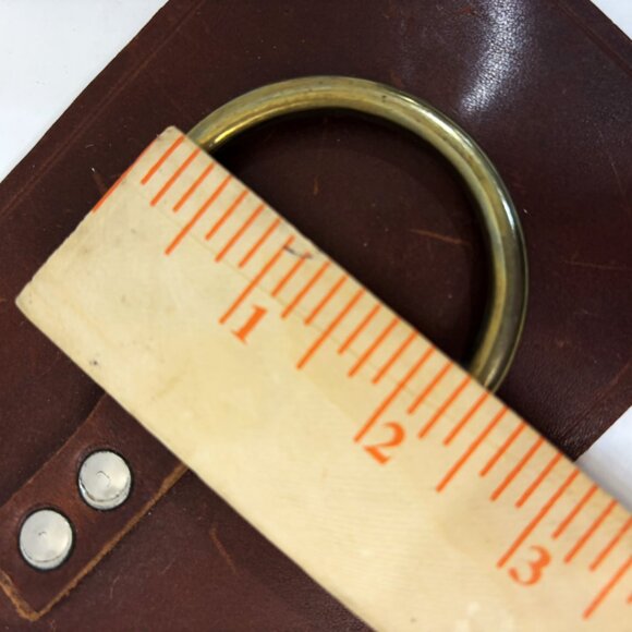 Frog Holder Vertical Renaissance Medieval Brwn Leather & Brass Handcrafted - Picture 5 of 7